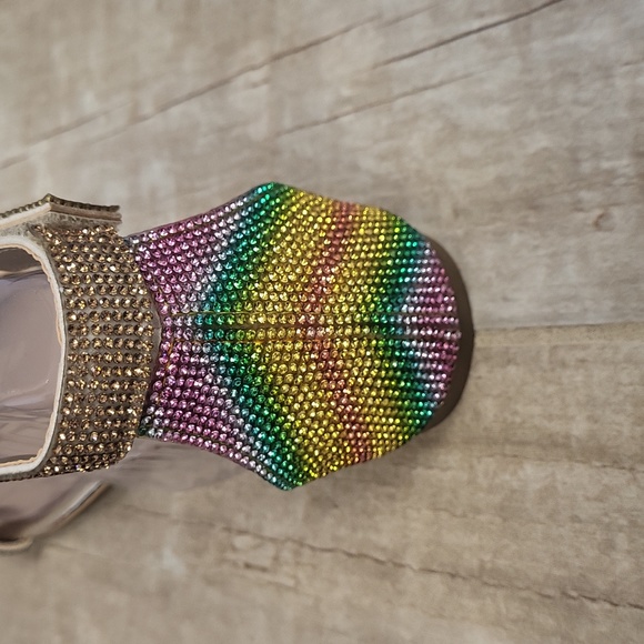 Colorful Rhinestone Sandals - Picture 3 of 6